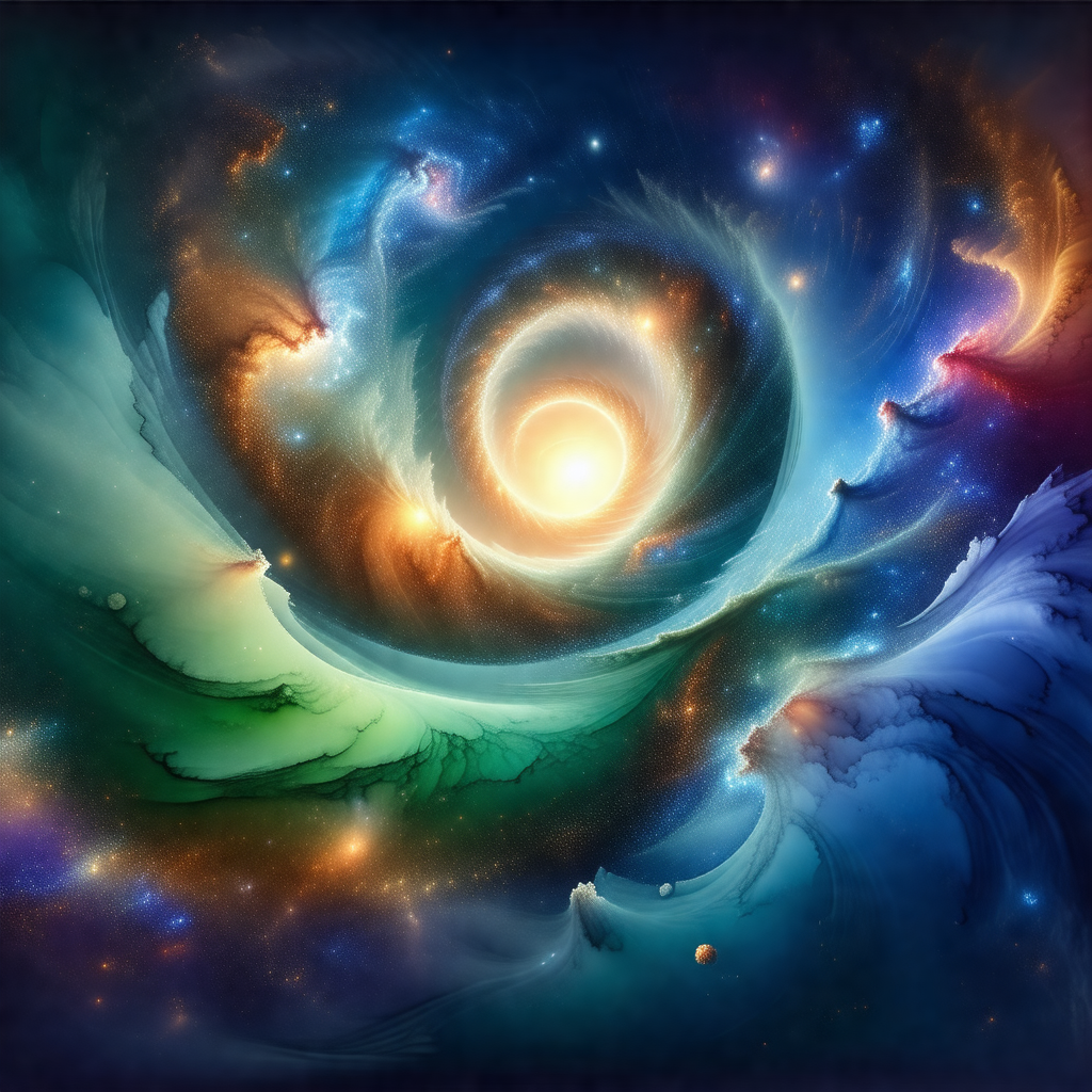 Colorful and vibrant painting of a flower, with a bright ...