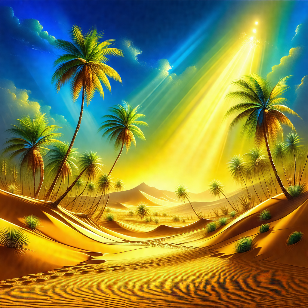 Beautiful beach scene with a sunset in the background