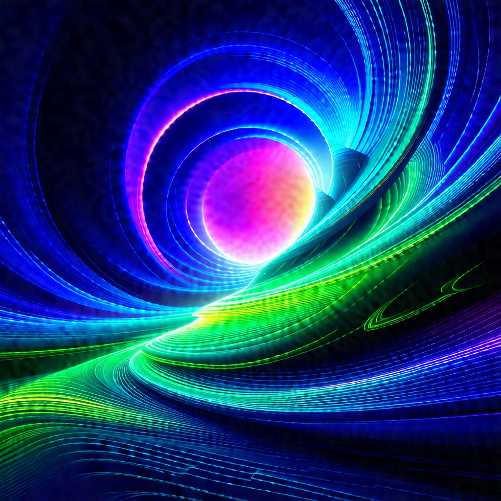 Vibrant, colorful, and swirling pattern that resembles a ...