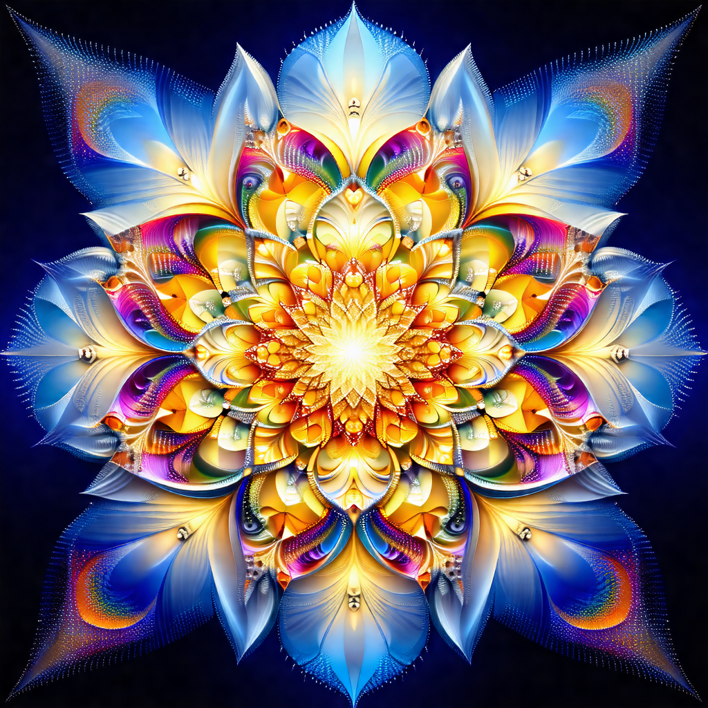 Vibrant and colorful flower with a yellow center