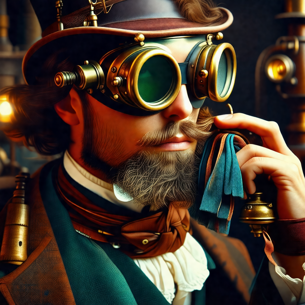 Man wearing a top hat and glasses, giving him a distincti...