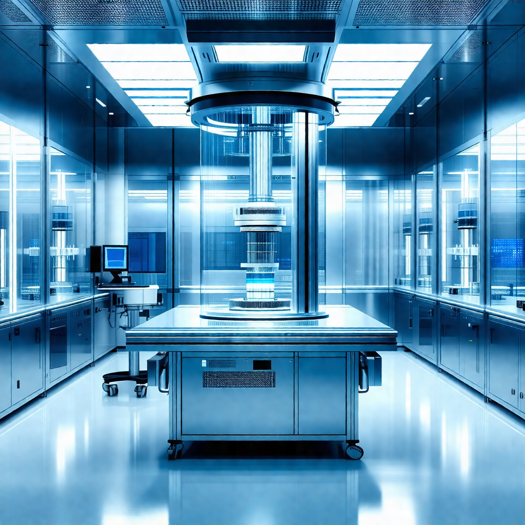 Large, clean, and well-lit laboratory with a variety of e...