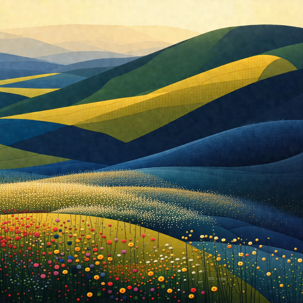 Painting of a beautiful landscape featuring a large, lush...