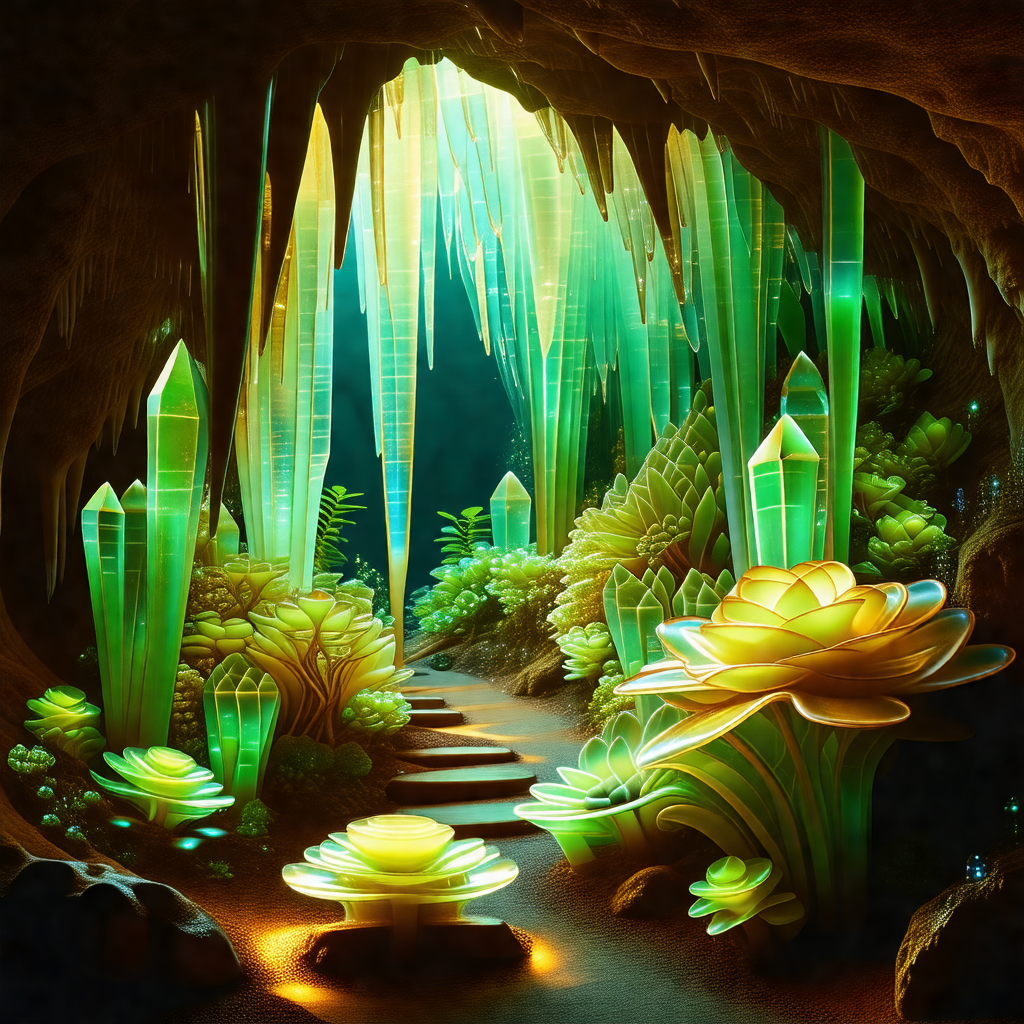 Cave with a path leading through it