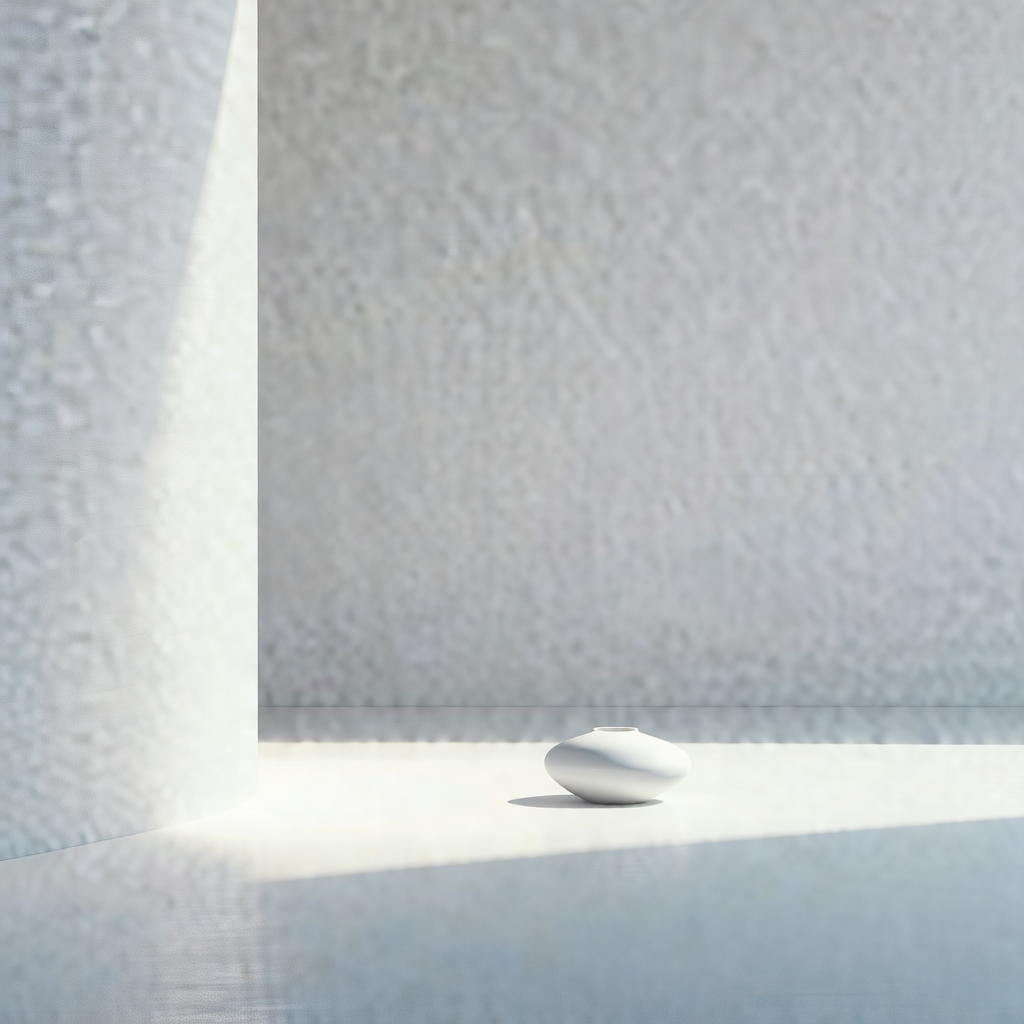 White room with a white wall and a white floor