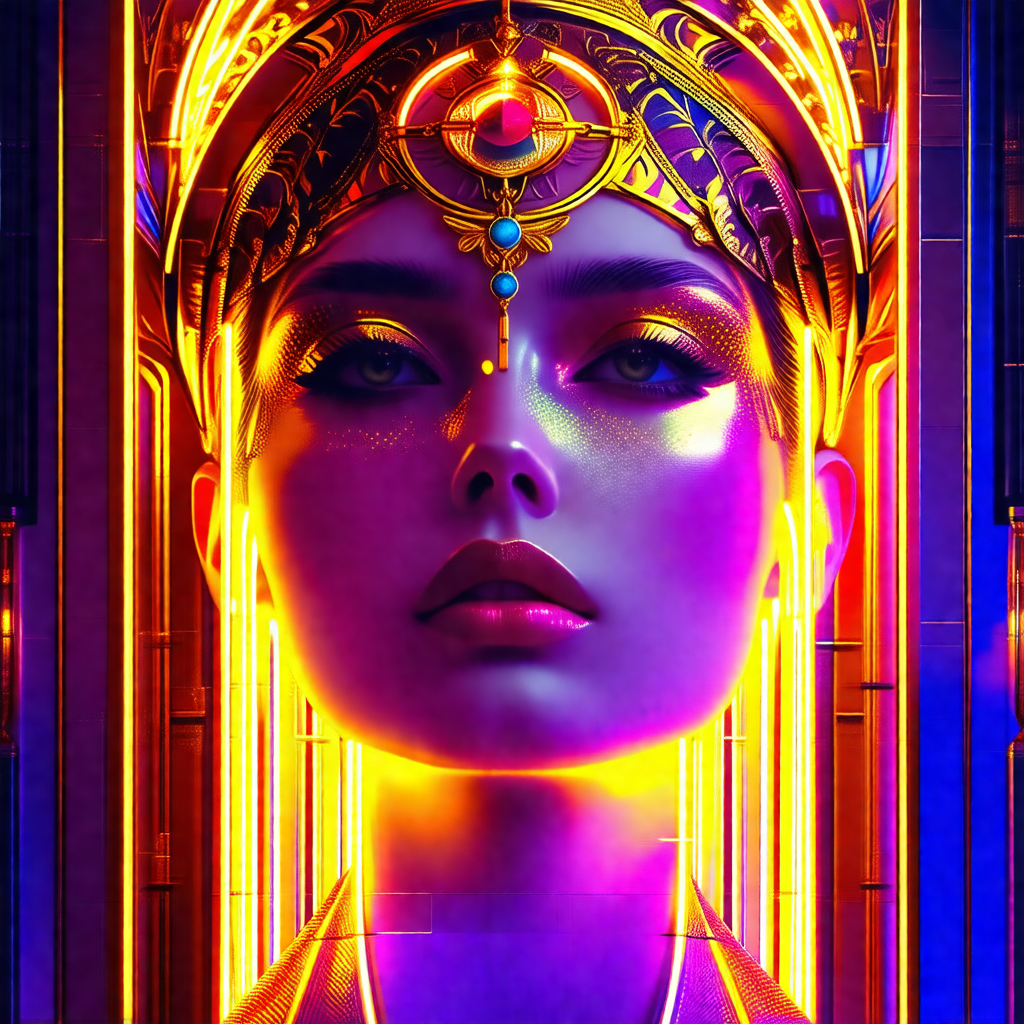Woman with a unique and elaborate headpiece, resembling a...