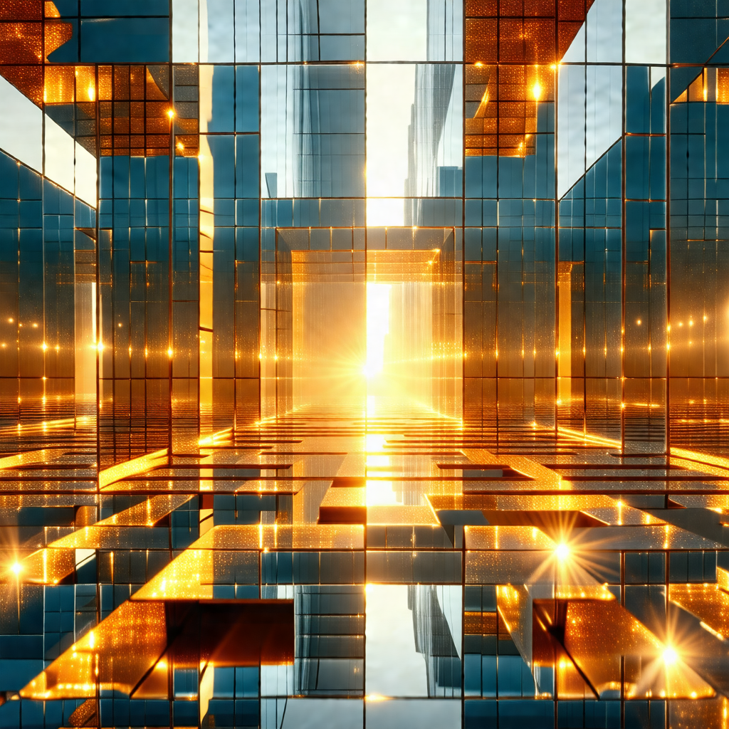 Close-up of a building with a bright sun shining through ...