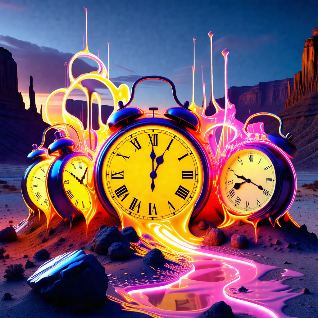 Unique and artistic representation of a clock, with the c...