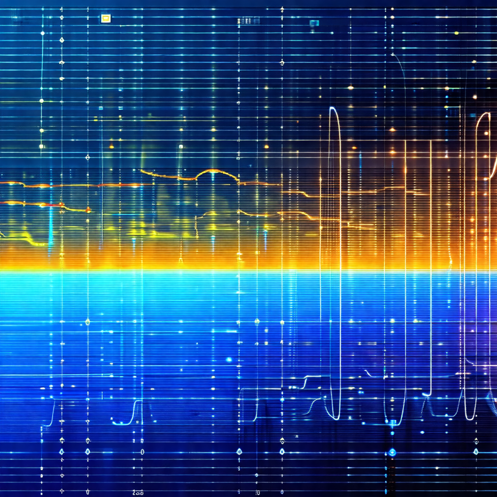 Close-up of a computer screen displaying a graph or chart