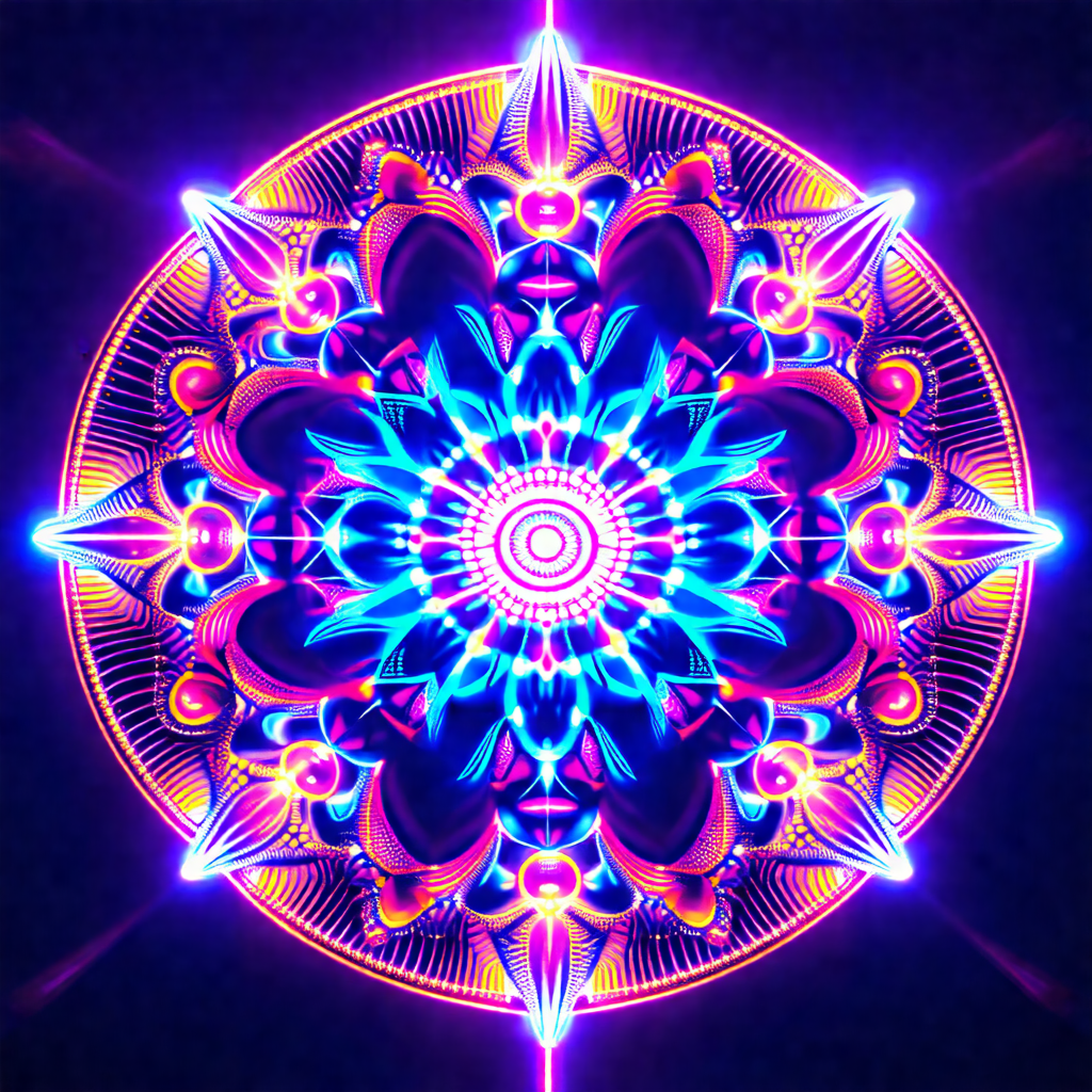 Vibrant, colorful, and intricate design that resembles a ...