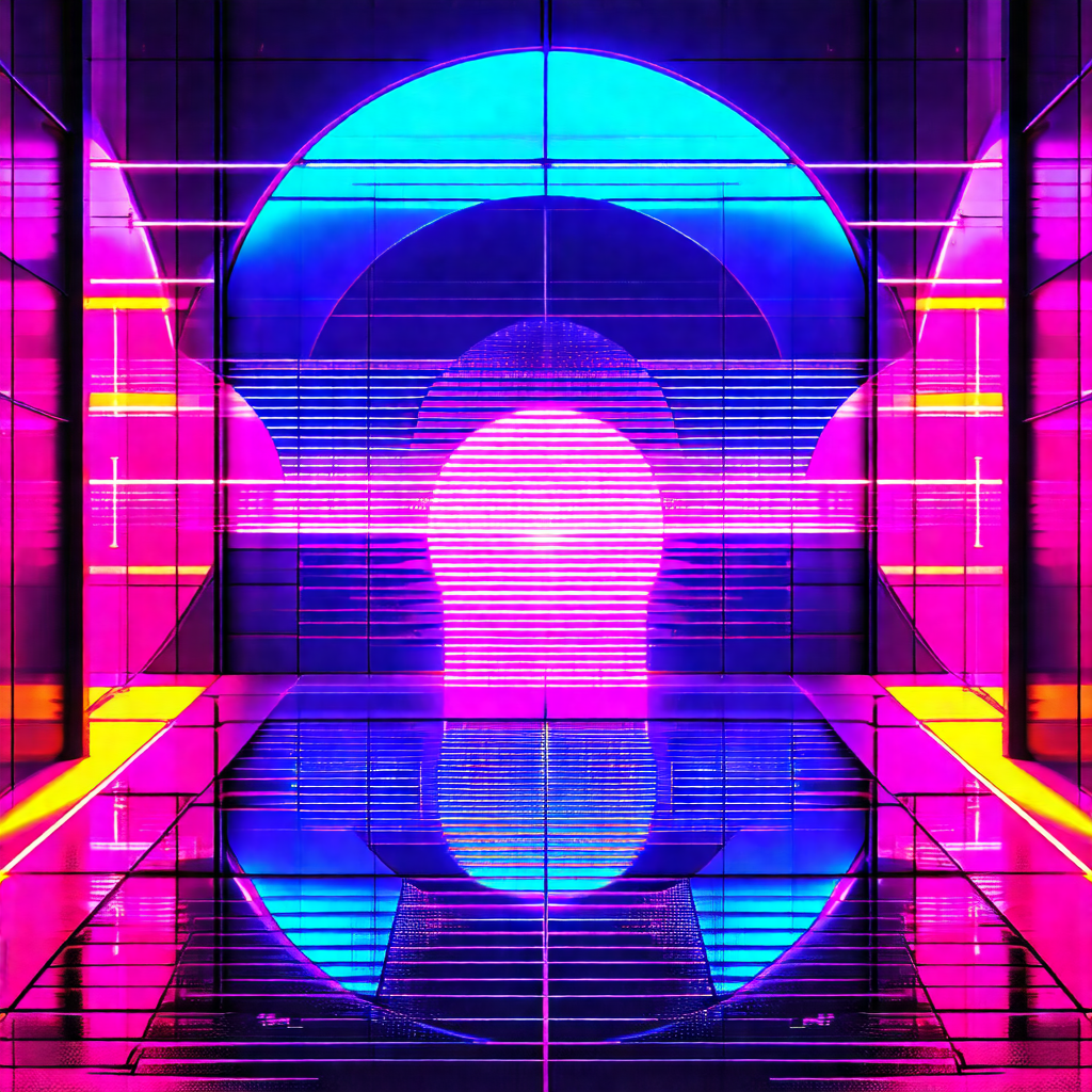 Large, brightly lit room with a keyhole in the center