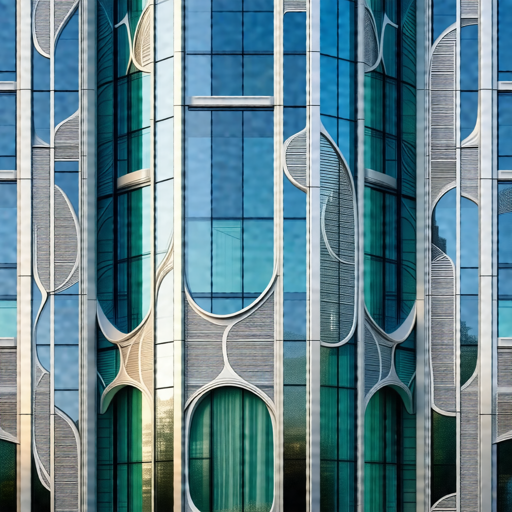 Large, modern building with a unique design