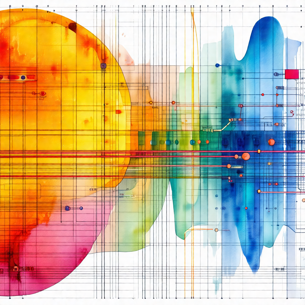 Colorful, abstract representation of a sphere