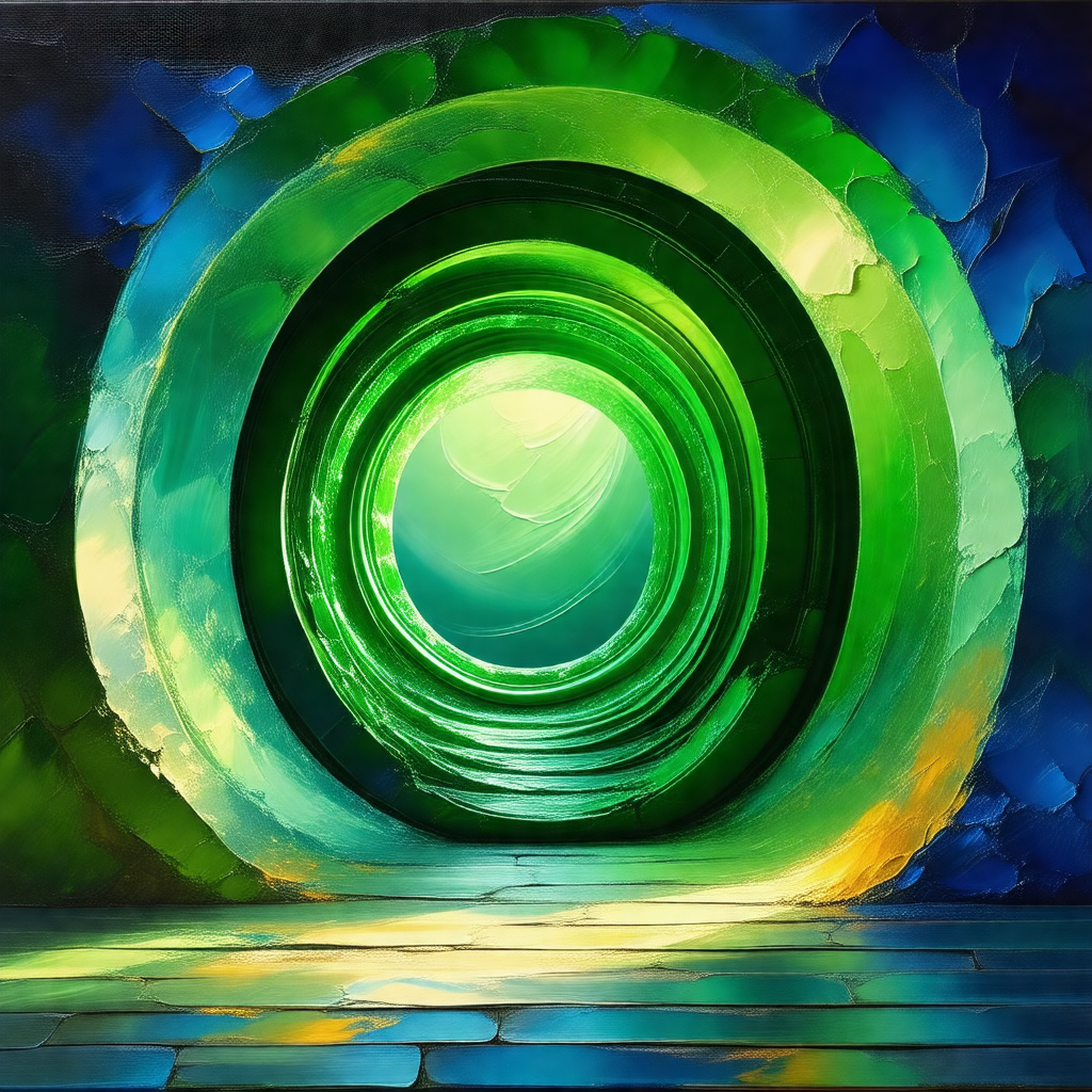 Large, brightly colored tunnel that appears to be made of...