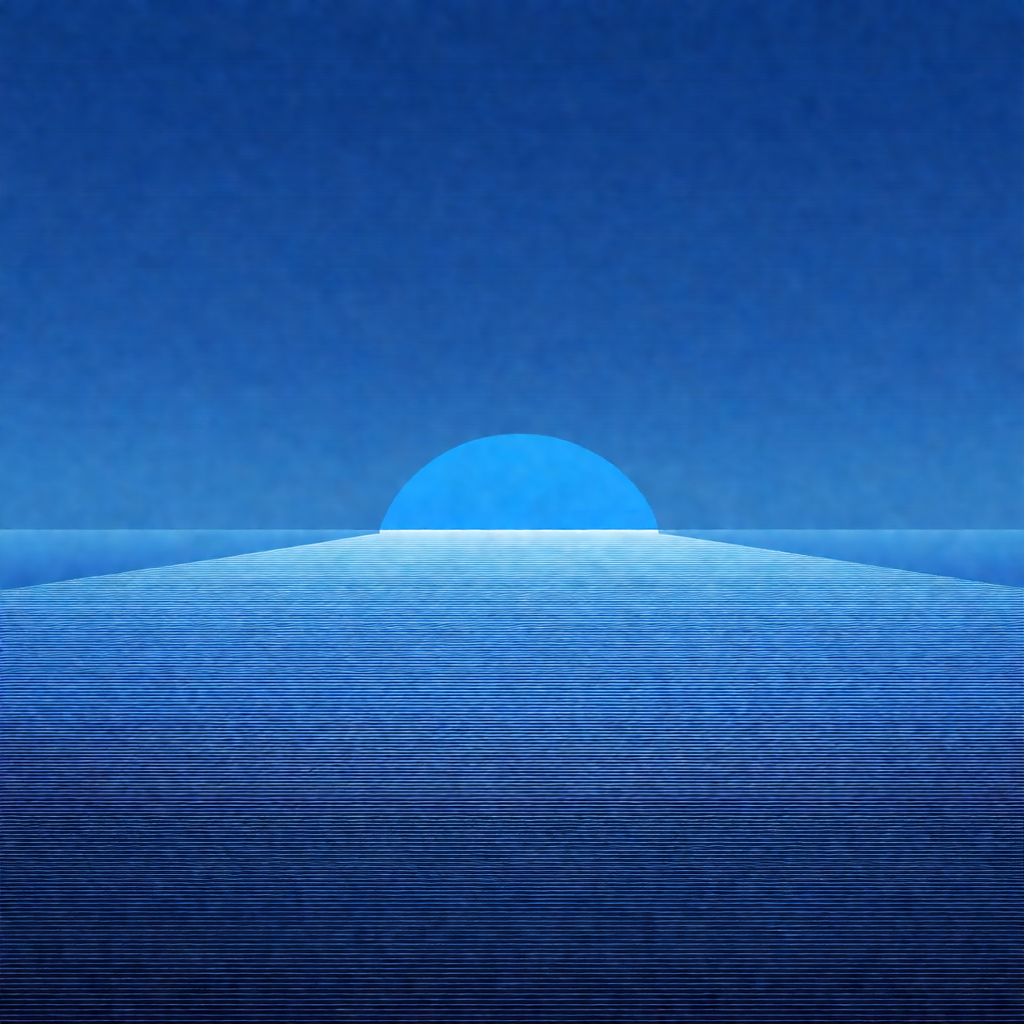 Beautiful sunset over a large body of water, possibly an ...