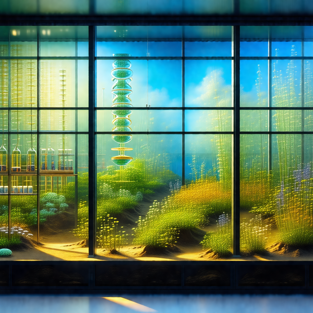 Large window with a beautiful view of a lush green forest