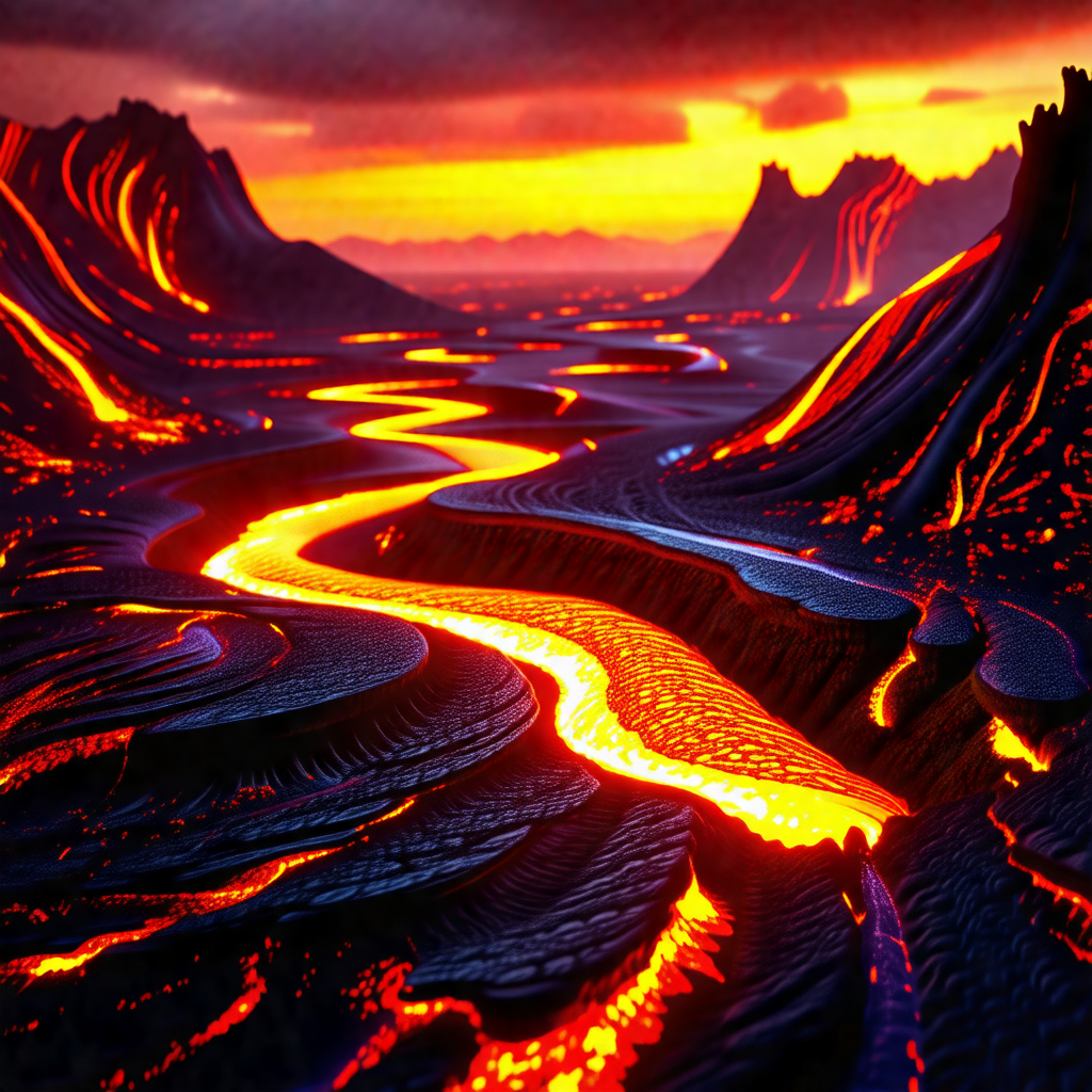 Beautiful landscape with a river flowing through a valley
