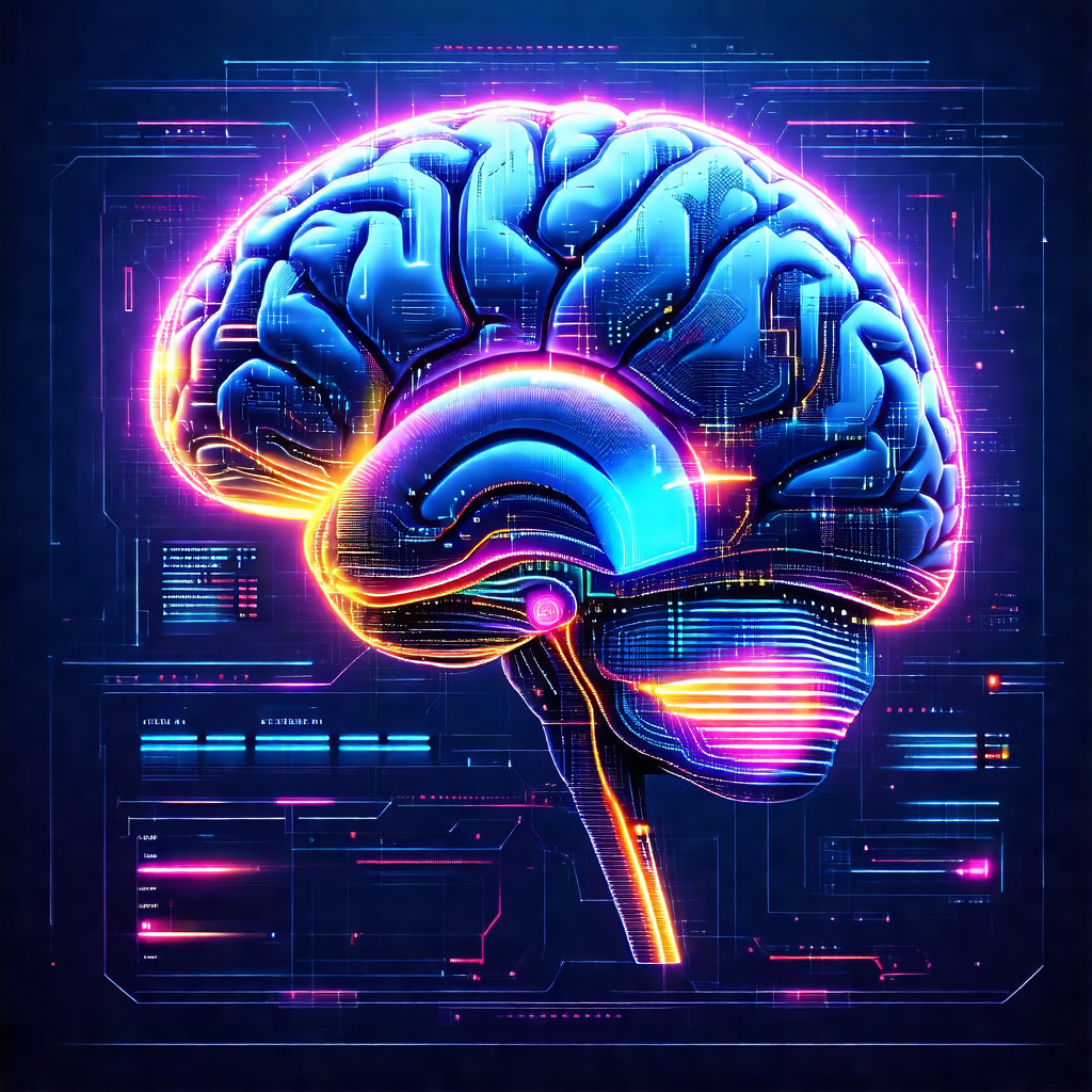 Close-up of a human brain, with a focus on the frontal lobe