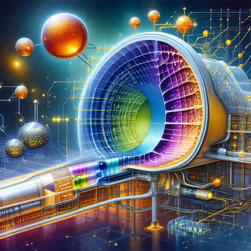 Futuristic illustration of a large, colorful, and intrica...