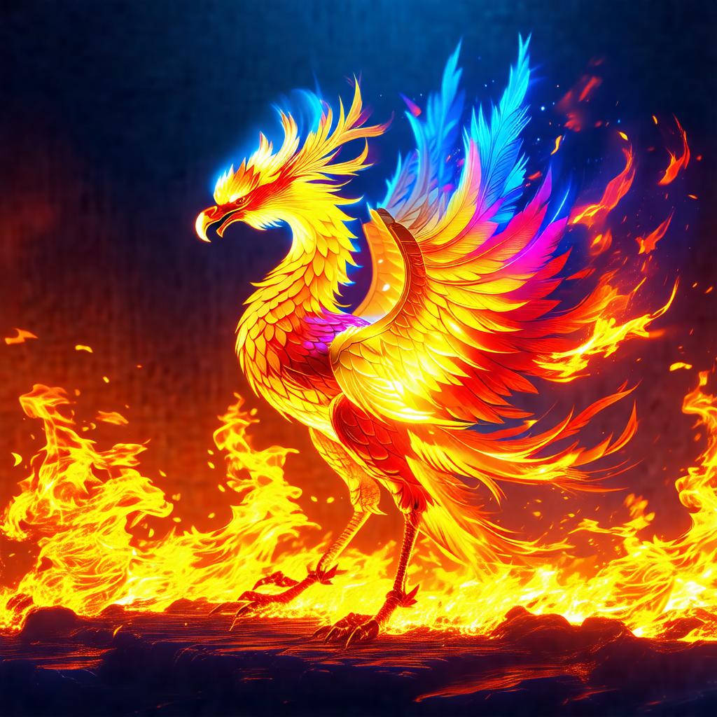 Vibrant, colorful bird with a long tail, standing on a ro...