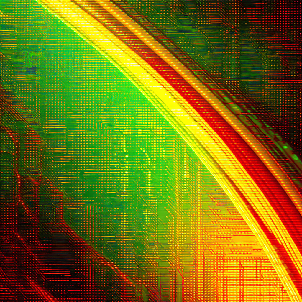 Close-up of a colorful, abstract design that resembles a ...
