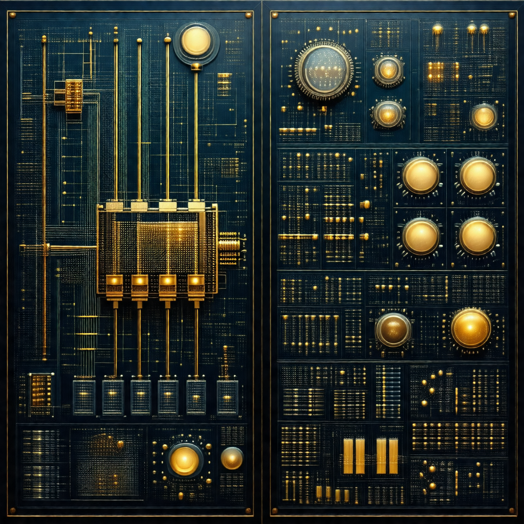 Detailed illustration of a futuristic machine or device, ...