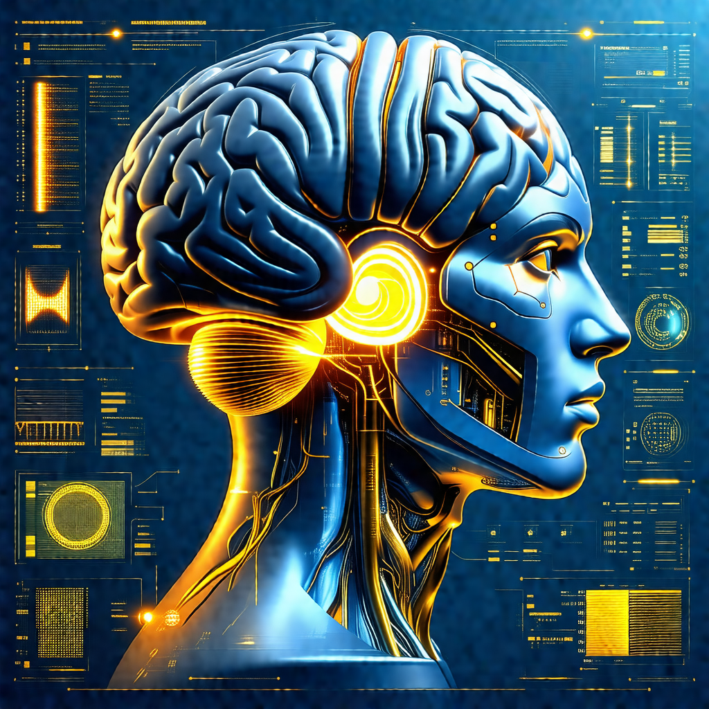 3d illustration of a human head, showcasing the intricate...