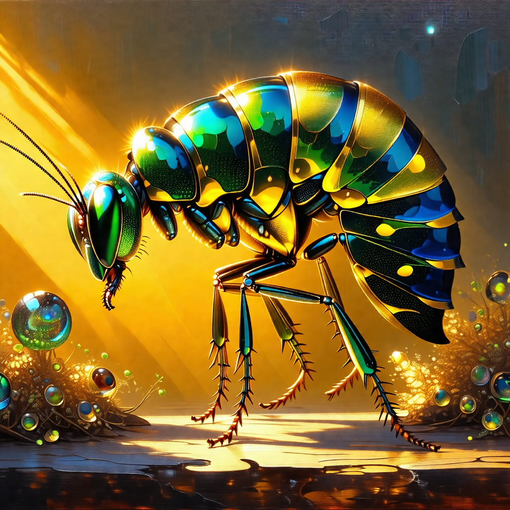 Large, colorful, and oddly shaped insect, possibly a drag...