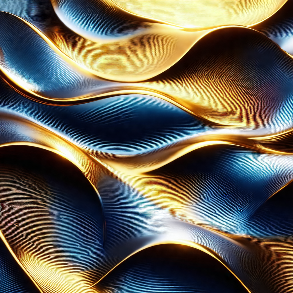 Blue and gold color scheme, with a blue background and go...