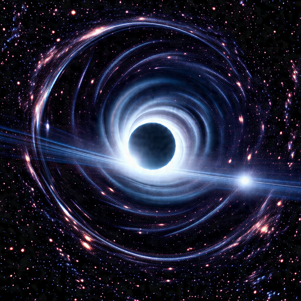 Black hole in the center of a spiral galaxy