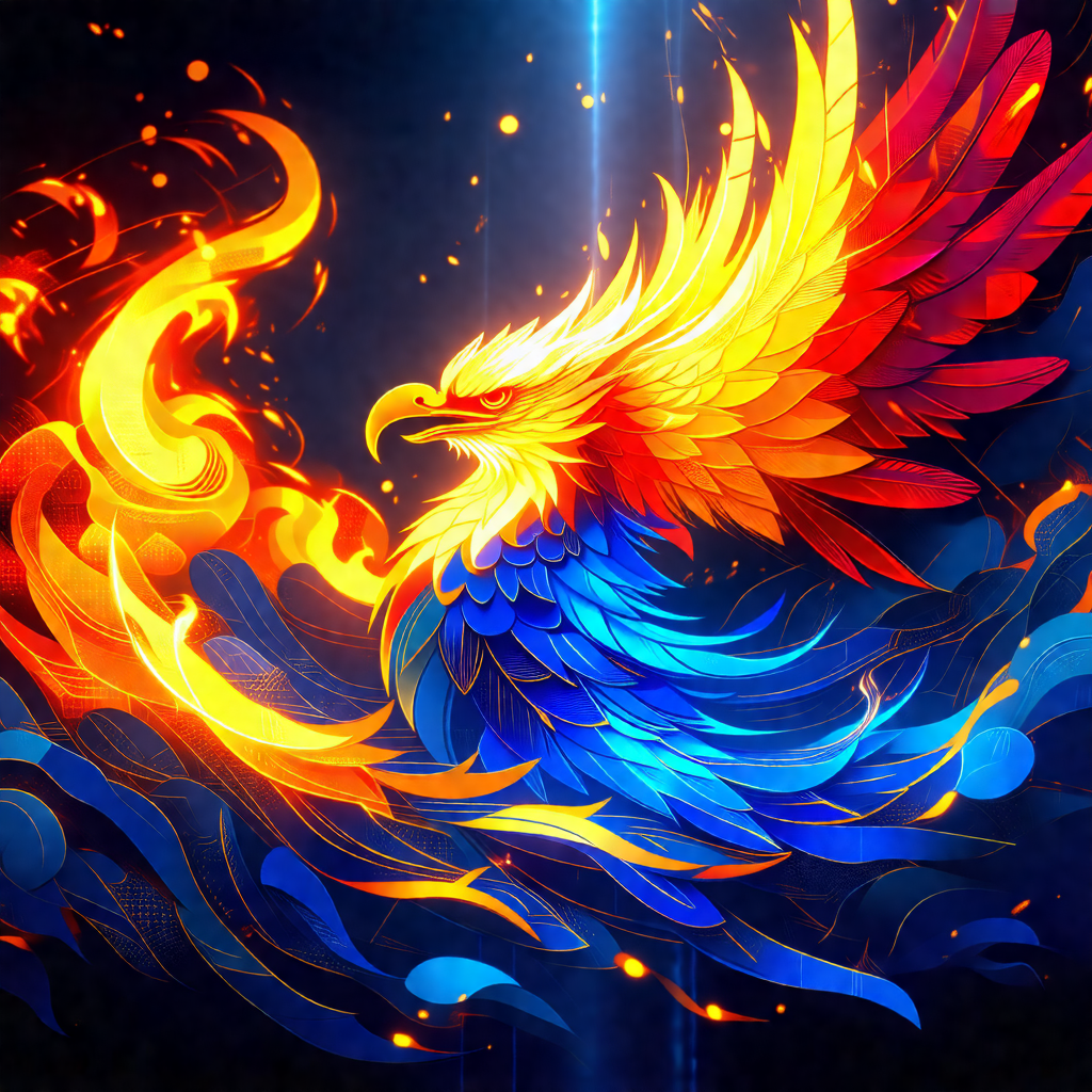 Colorful bird with a blue and orange body, perched on a b...