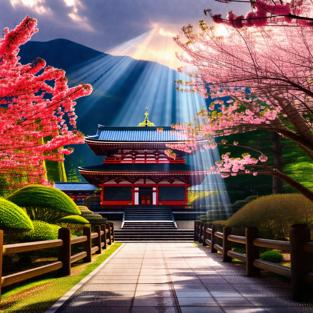 Beautifully designed building with a red roof, surrounded...