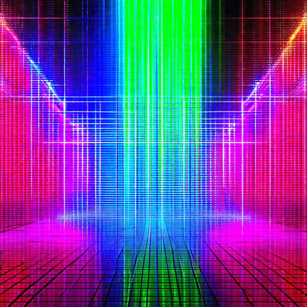 Colorful, abstract representation of a room