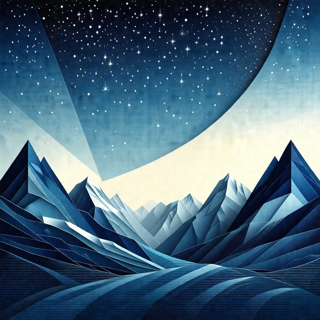 Beautiful mountain range with a blue sky above