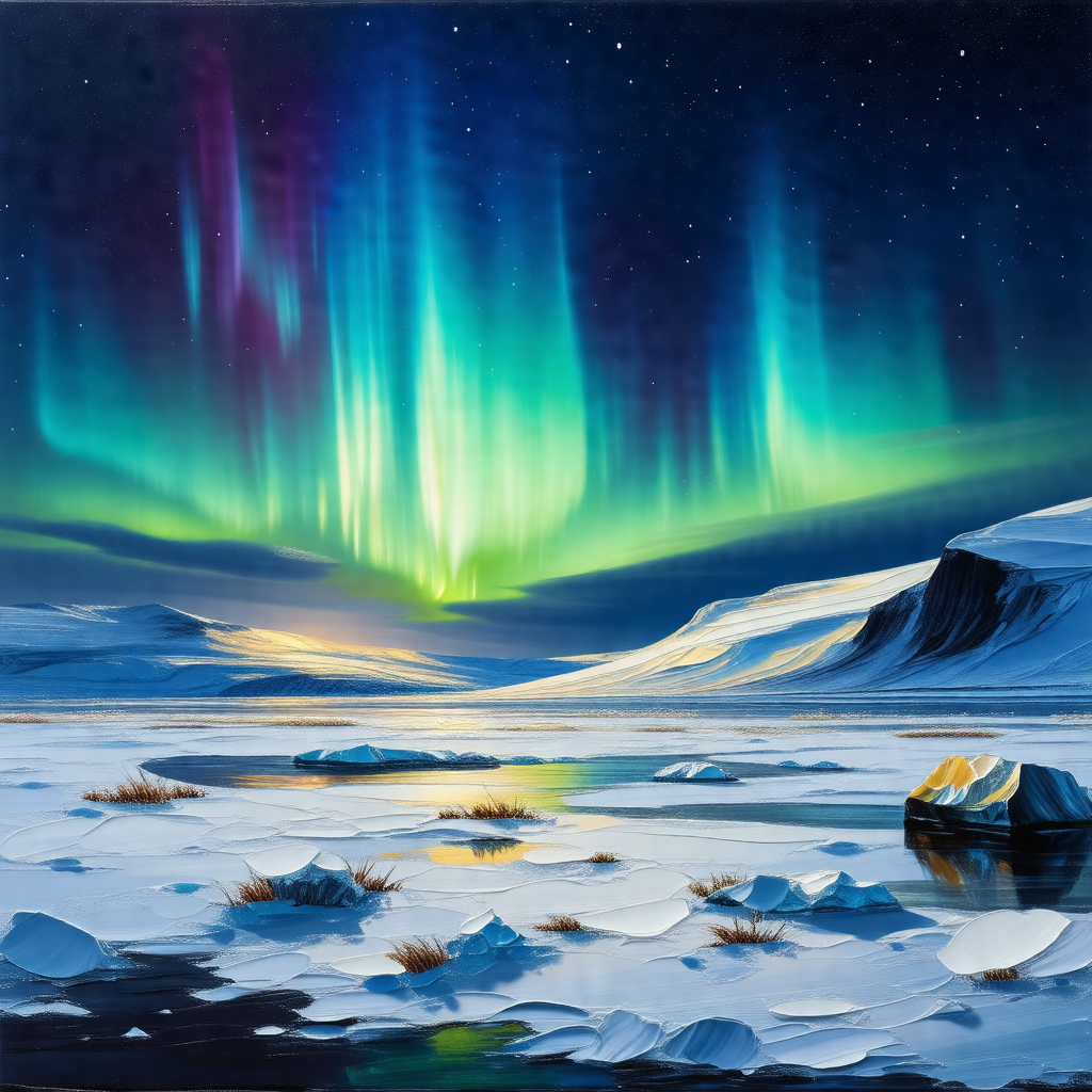 Captures a beautiful night scene with a mountain range in...