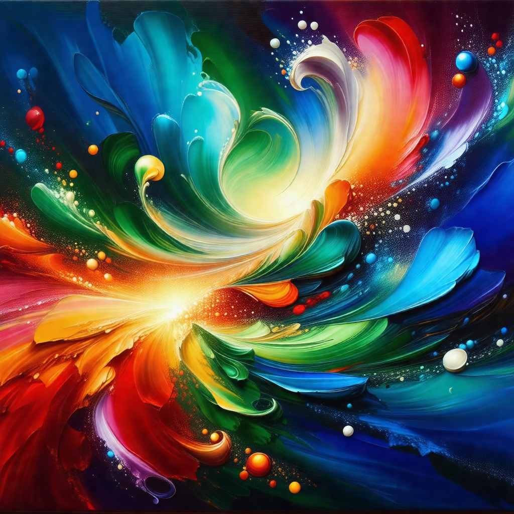 Vibrant and colorful painting of a flower