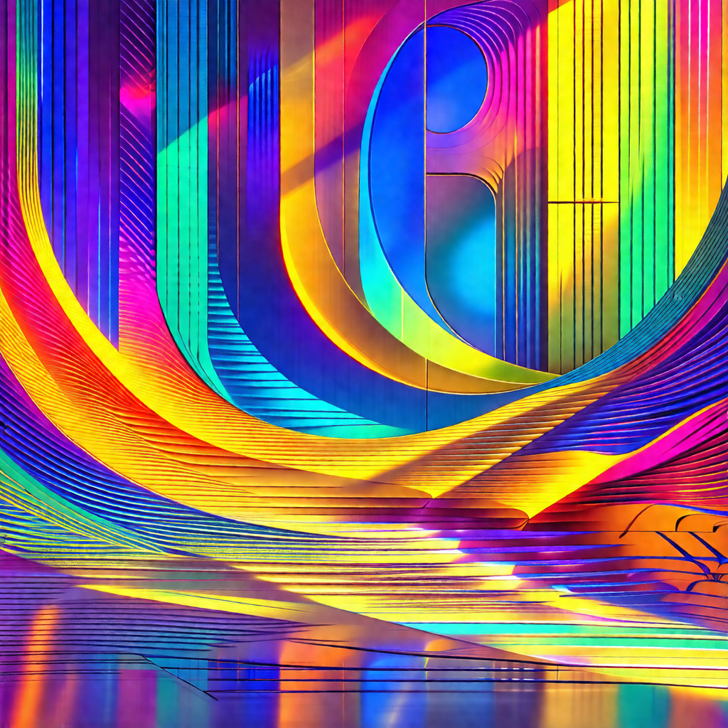 Large, colorful sculpture made of metal