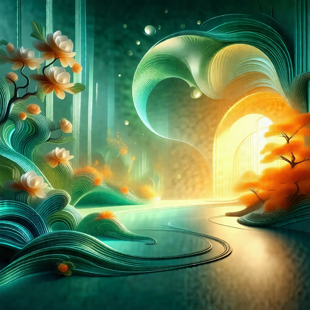 Colorful and detailed painting of a forest scene