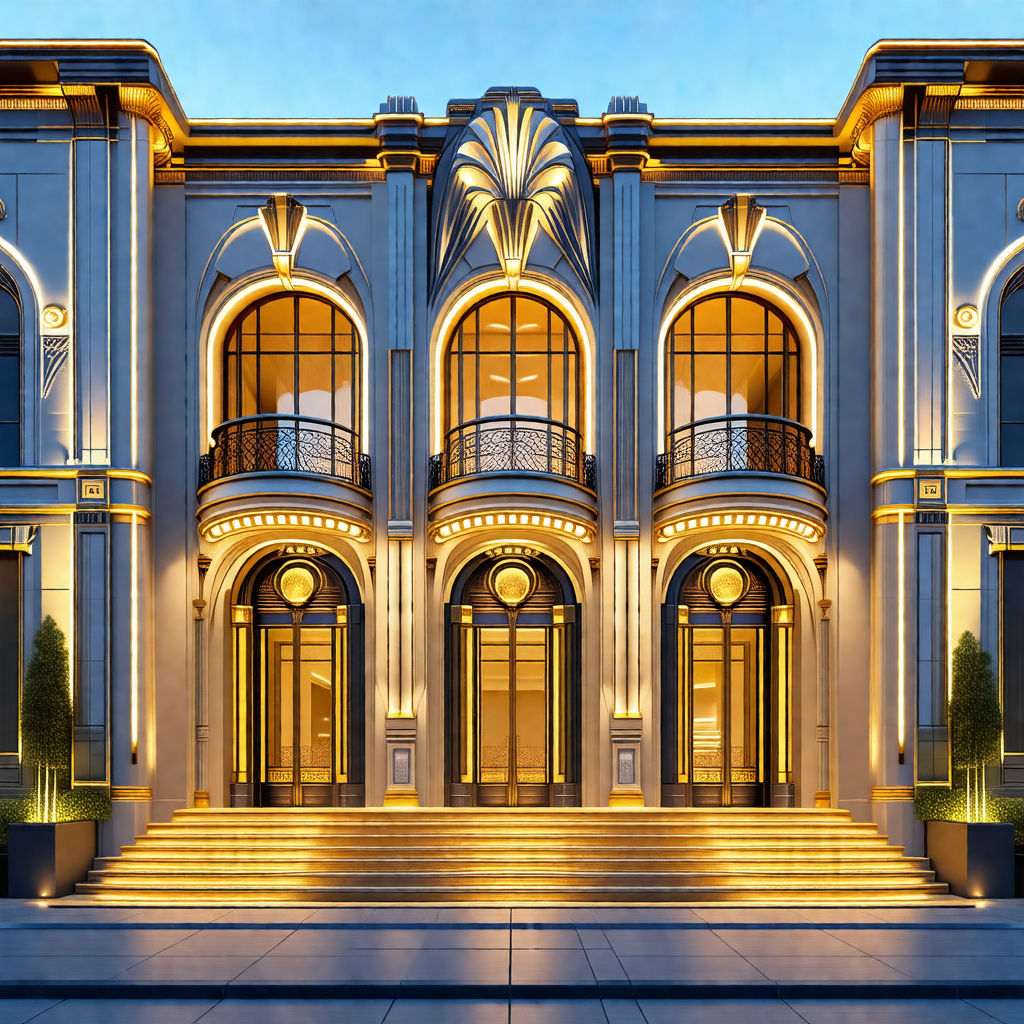 Large, ornate building with a grand entrance