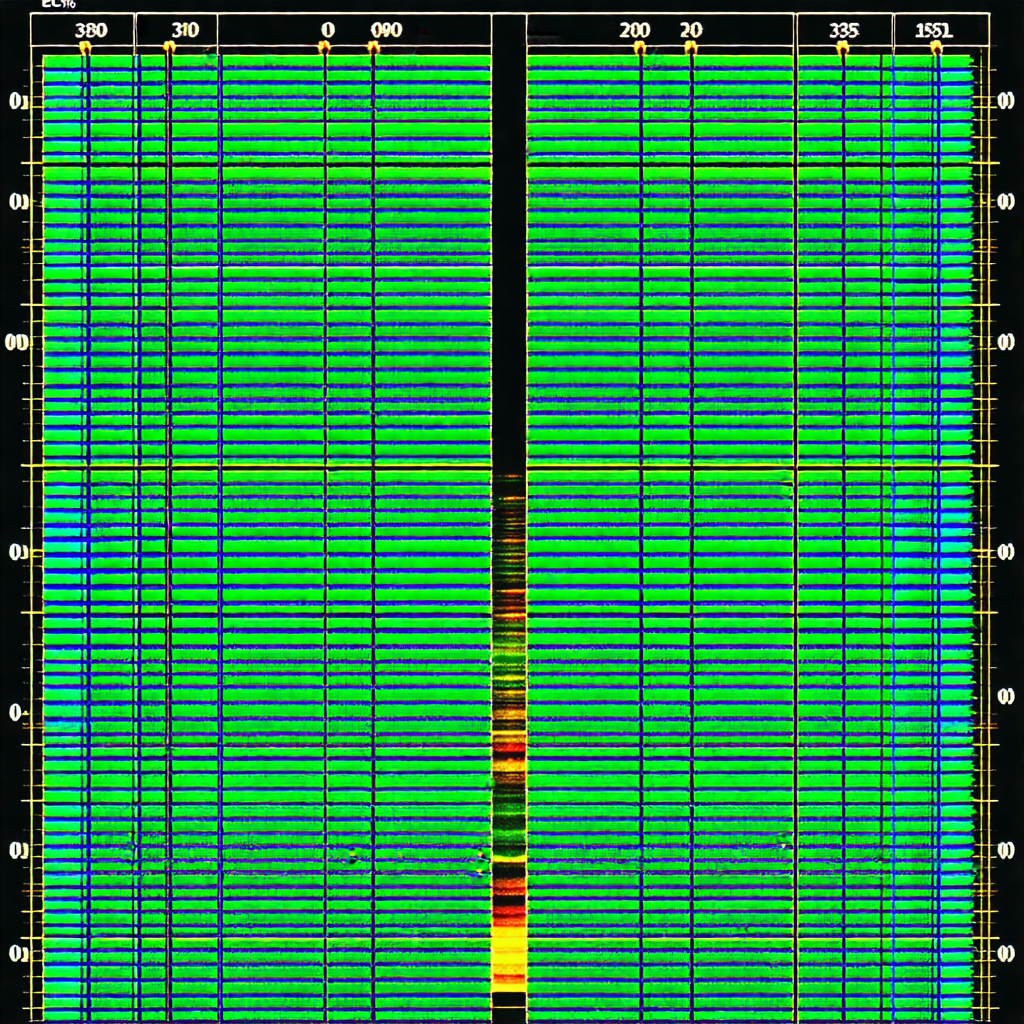 Large, colorful graph with a green background