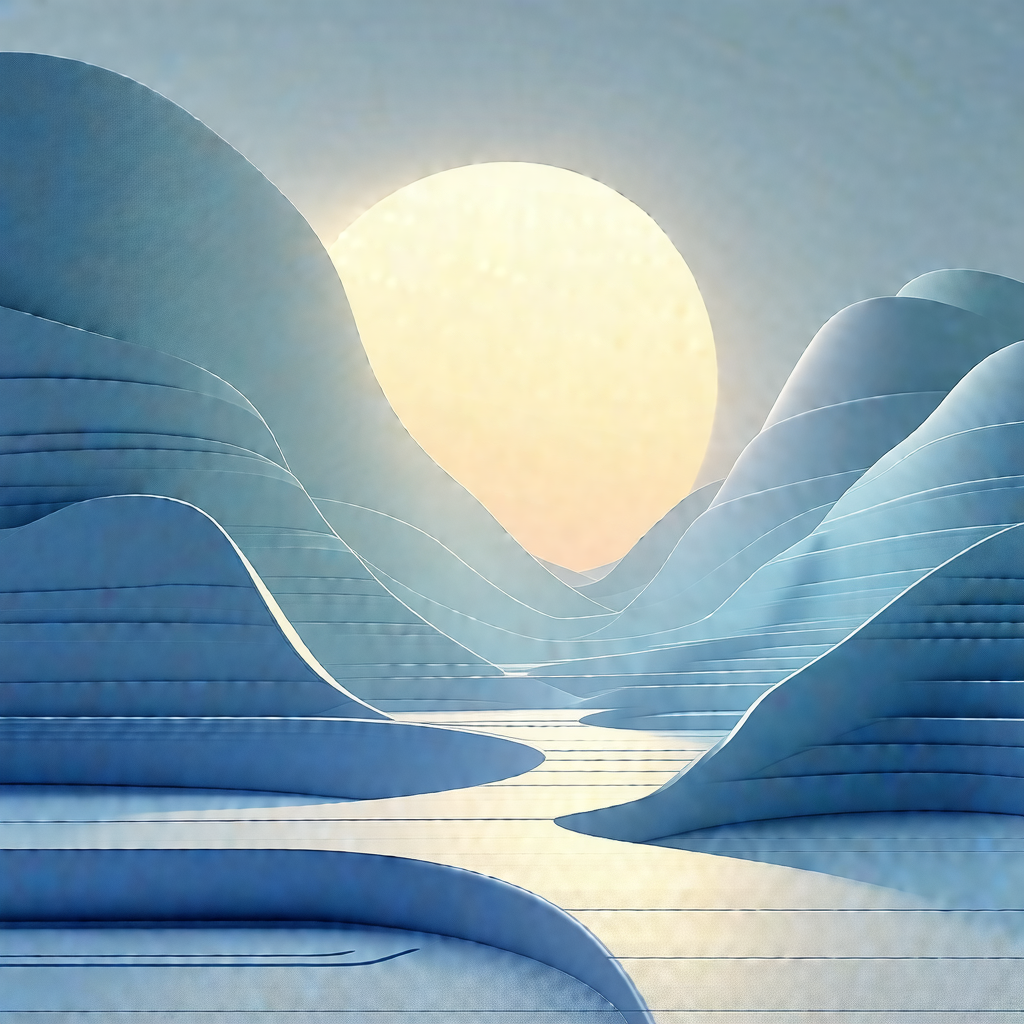 Beautiful scene of a sunset over a mountain range