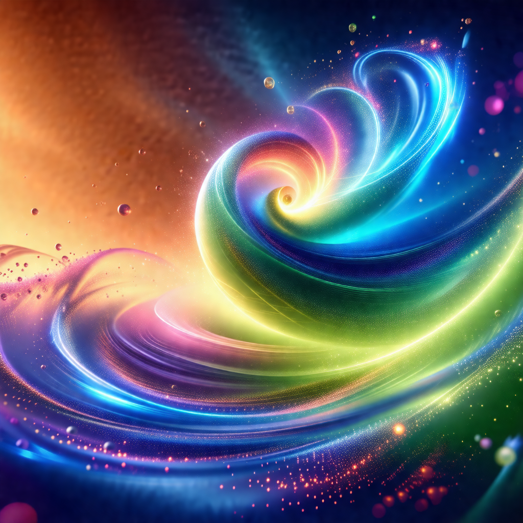 Colorful and vibrant painting of a spiral, featuring a mi...