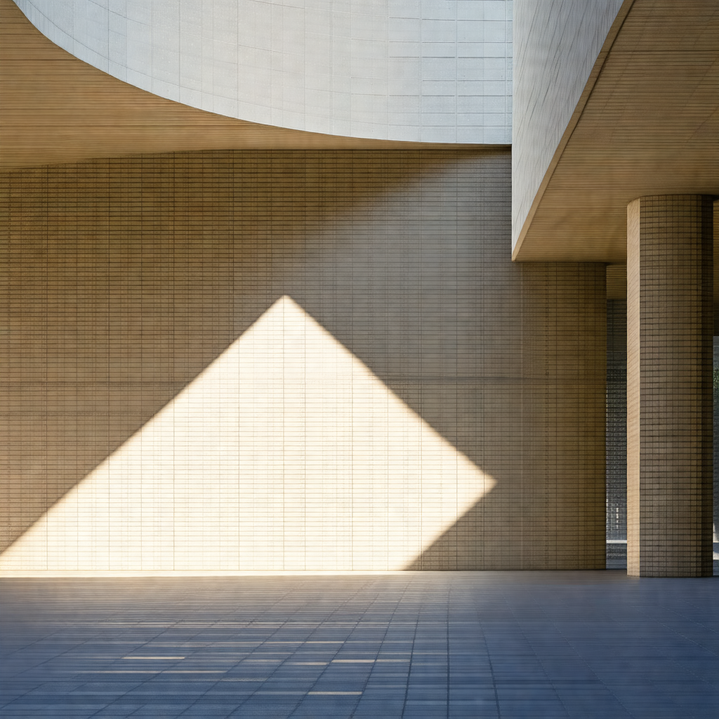 Large, modern building with a unique design
