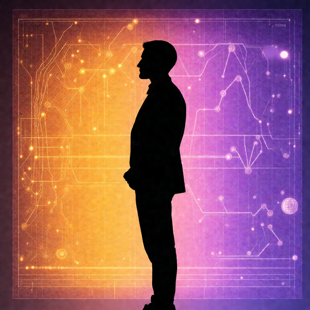 Man standing in a room, wearing a suit and tie