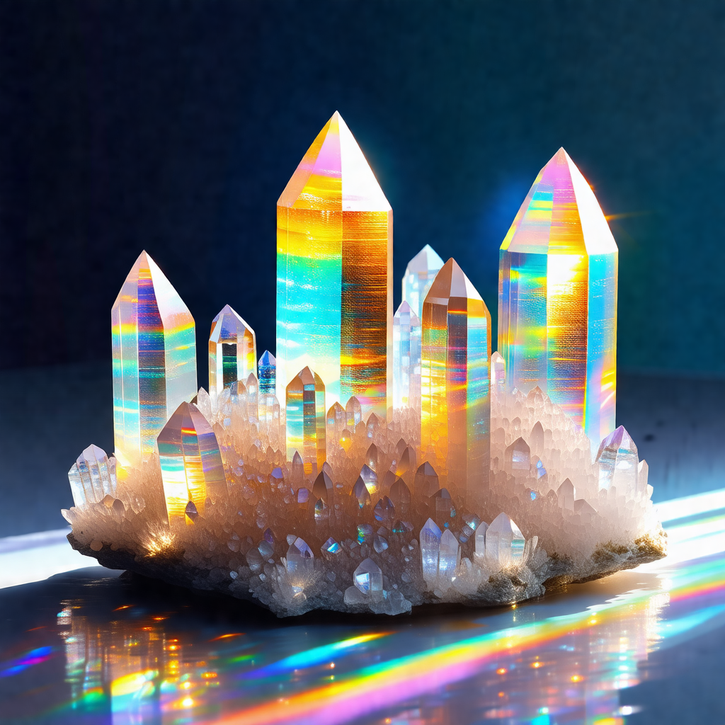 Beautifully crafted crystal structure, resembling a castl...