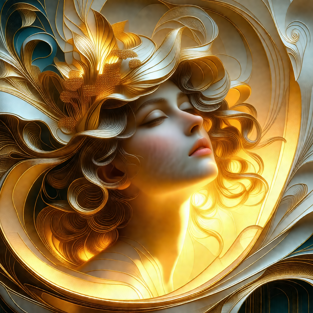 Beautiful woman with long, flowing hair