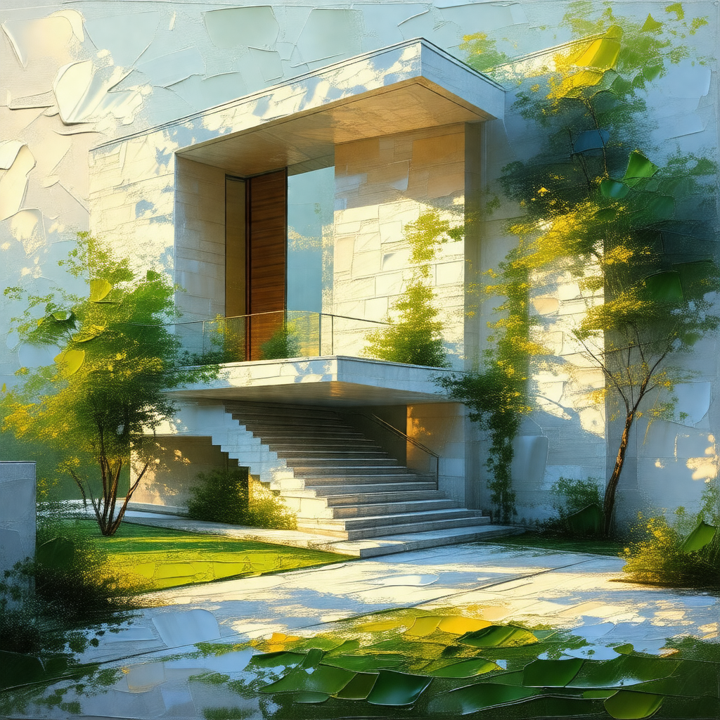 Large, modern-looking house with a white exterior
