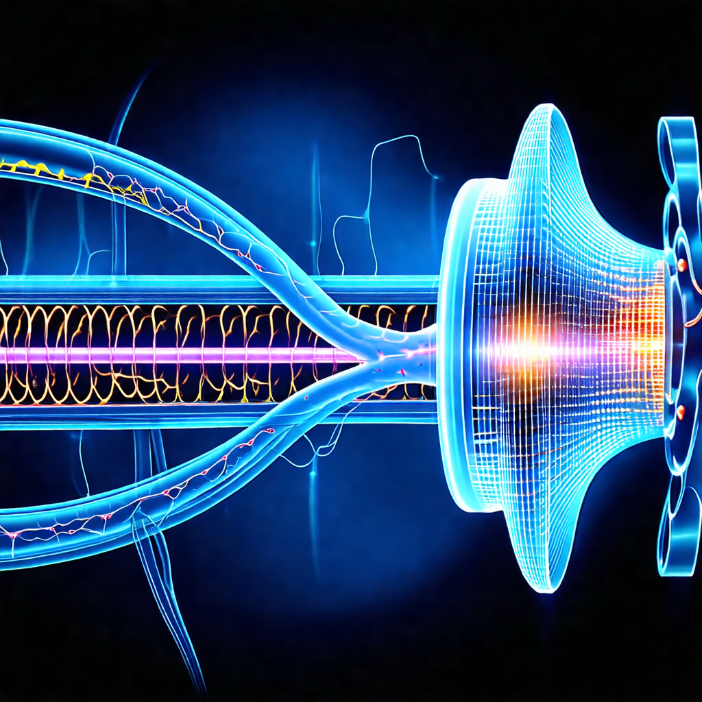 Close-up of a blue light source, which appears to be a li...
