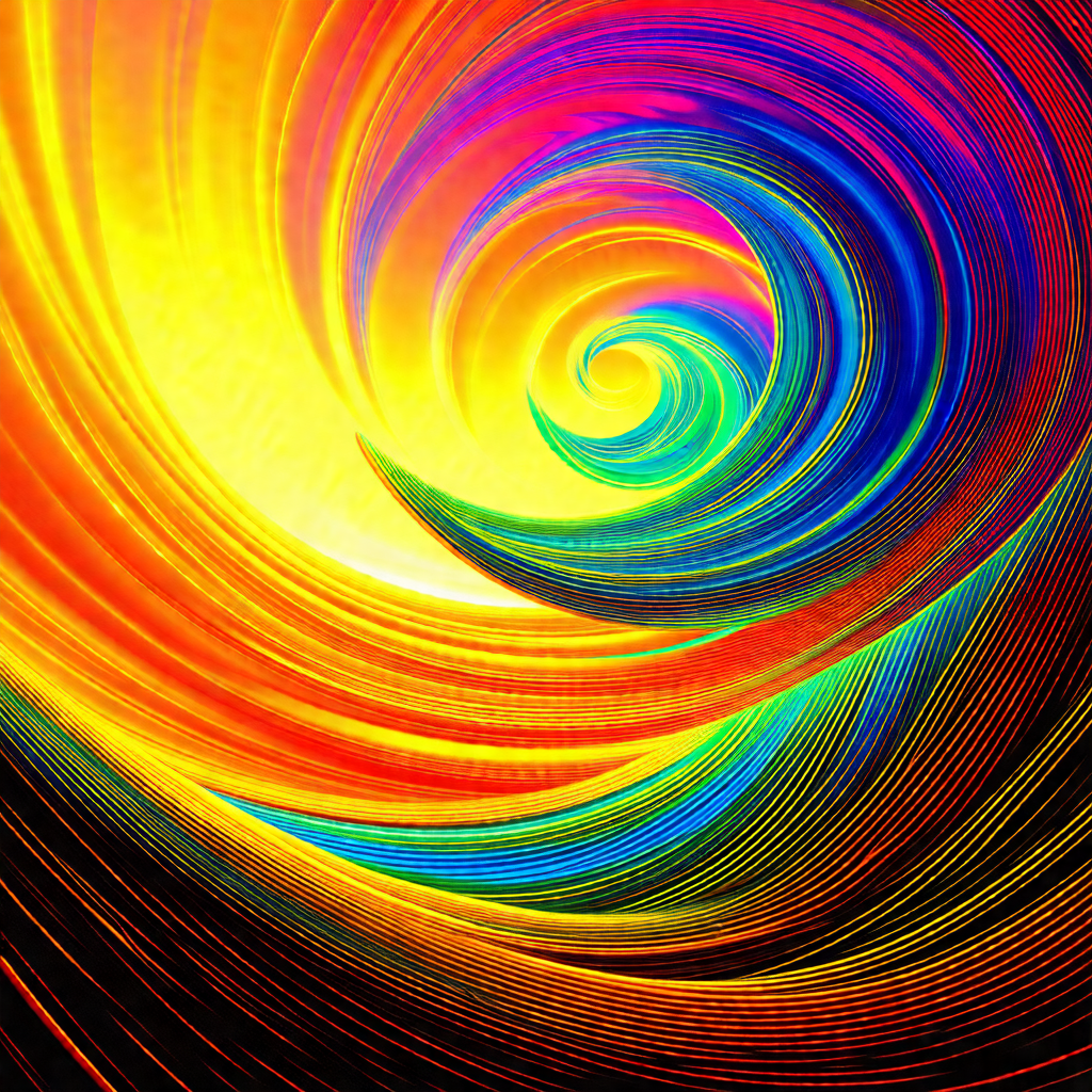 Colorful spiral pattern that resembles a swirl