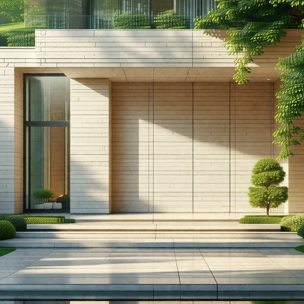 Large, modern-looking house with a white exterior